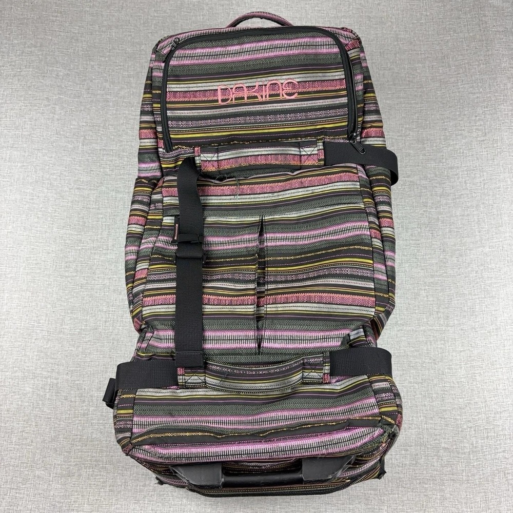 Vintage Dakine EZ Traveler 120 Rolling Suitcase Womens Stripe Y2K Luggage 28"